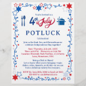 4 juli Potluck Flyer (Voorkant)