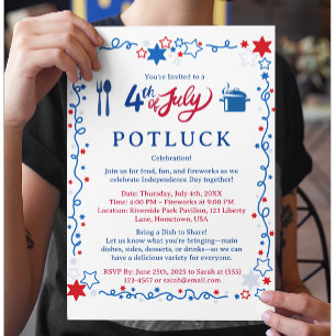 4 juli potluck flyer