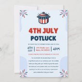 4 juli Potluck Party Kaart (Voorkant)