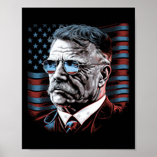4 juli President Theodore Roosevelt Amerikaans Poster
