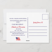 4 juli Promotie van onroerend goed Feestdagenkaart (Achterkant)