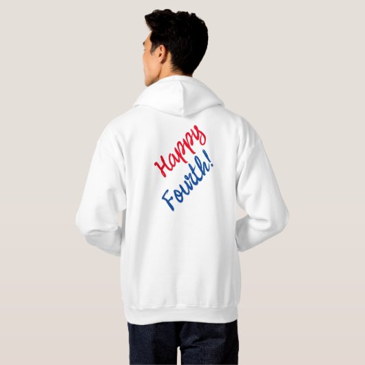4 juli Pullover Hoodie (Achterkant volledig)