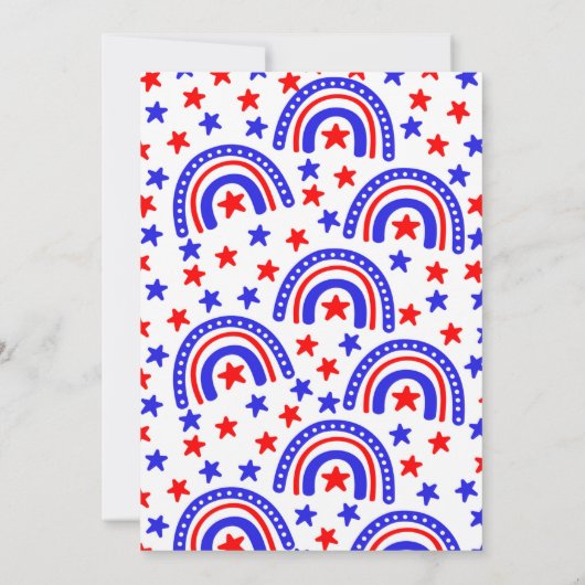 4 juli Rainbow Parade Kaart (Achterkant)