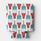 4 juli raket Pop patriottische ijsje rood blauw Blikjeskoeler (Achterkant)
