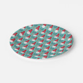 4 juli raket Pop patriottische ijsje rood blauw Papieren Bordje (Gekanteld)