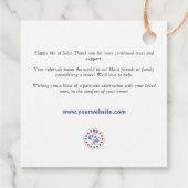 4 juli Real Estate Bedankt Referral Marketing Bedankjes Labels (Achterkant)