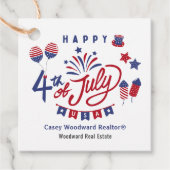 4 juli Real Estate Bedankt Referral Marketing Bedankjes Labels (Voorkant)