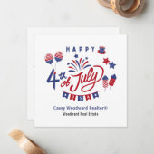 4 juli Real Estate Referral Marketing Budget Notitiekaartje (Voorkant / Achterkant in situ)