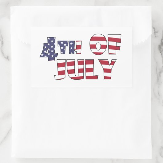 4 JULI RECHTHOEKIGE STICKER (Tas)