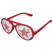 4 juli Red White Blue Star Eyes Verenigde Staten A Aviator Zonnebril (Gekanteld)