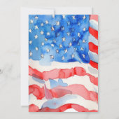 4 juli Red White Blue Stars BBQ Kaart (Achterkant)