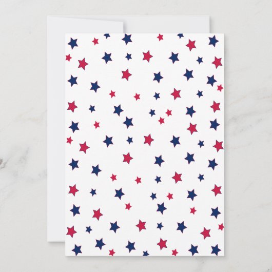 4 juli Red White en Blue BBQ Kaart (Achterkant)