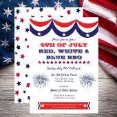 4 juli Red White en Blue BBQ Kaart