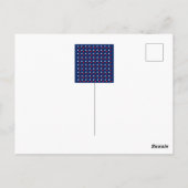 4 JULI/RED WHITE EN BLUE STARS BRIEFKAART (Achterkant)