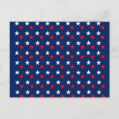4 JULI/RED WHITE EN BLUE STARS BRIEFKAART (Voorkant)