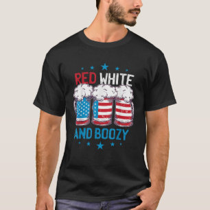 4 juli Red White en Boozy USA Flag Beer Mok T-shirt