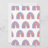 4 juli Regenboogverjaardag Kaart (Achterkant)