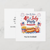 4 juli reserveer de datum Onafhankelijkheidsdagfe Kaart (Voorkant / Achterkant)