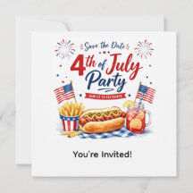 4 juli reserveer de datum Onafhankelijkheidsdagfe