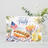 4 juli reserveer de datum Onafhankelijkheidsdagfe Kaart (Staand voorkant)