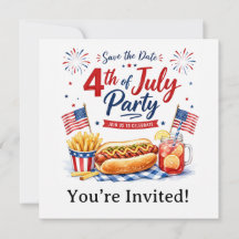 4 juli reserveer de datum Onafhankelijkheidsdagfe