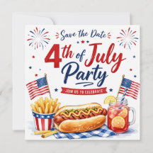 4 juli reserveer de datum Onafhankelijkheidsdagfe