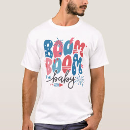 4 JULI RETRO BOOM BOOM BABY VUURWERK T-SHIRT