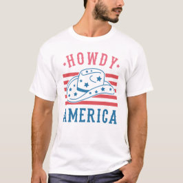 4 JULI RETRO HOWDY AMERIKA WESTERN T-SHIRT