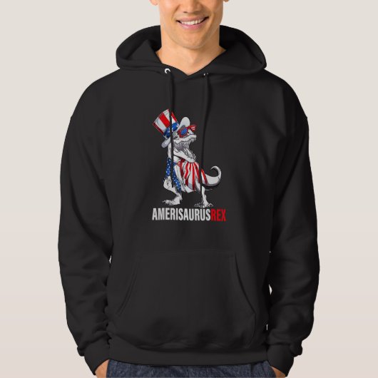 4 juli rex dinosaur Amerisaurus rex boys Kinder Hoodie (Voorkant)