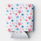 4 juli rode blauwe patriottische sterren barbecue blikjeskoeler (Achterkant)