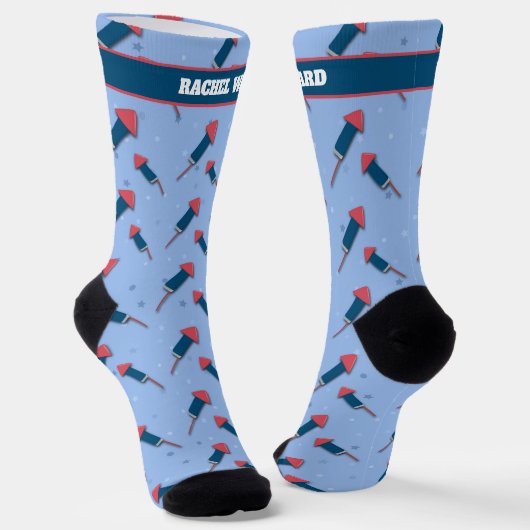 4 juli: Rode en blauwe Sokken (Gebogen)