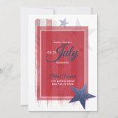 4 juli, rode, witte, blauwe Kaart van de Aankondig (Voorkant)