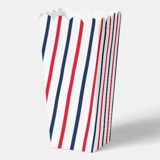 4 juli rode witte blauwe patriottische strepen bedankdoosjes (Achterkant)