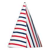 4 juli rode witte blauwe patriottische strepen feesthoedjes (Achterkant)