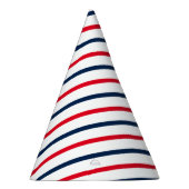 4 juli rode witte blauwe patriottische strepen feesthoedjes (Rechts)