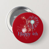 4 juli rode, witte en blauwe Button vuurwerk (Voorkant /achterkant)