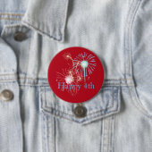 4 juli rode, witte en blauwe Button vuurwerk (In situ)