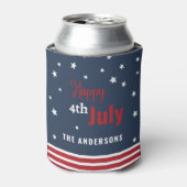 4 juli rode witte en blauwe partij blikjeskoeler (Blikje Voorkant)