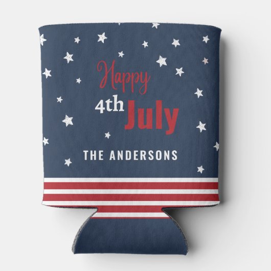 4 juli rode witte en blauwe partij blikjeskoeler (Achterkant)