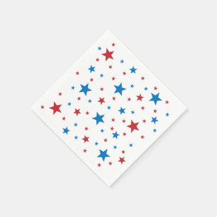 4 juli, Rode Witte en Blauwe Sterren, Napkins Servet