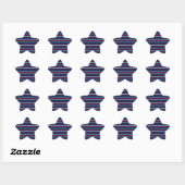 4 juli rode witte marineblauwe patriottische strep ster sticker (Vel)