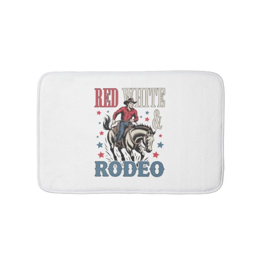 4 juli Rodeo Cowboy Badmat (Voorkant)