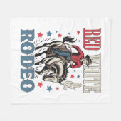 4 juli Rodeo Cowboy Fleece Deken (Voorkant (Horizontaal))