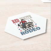 4 juli Rodeo Cowboy Kartonnen Onderzetters (Schuin)