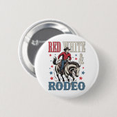 4 juli Rodeo Cowboy Ronde Button 5,7 Cm (Voorkant /achterkant)