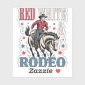 4 juli Rodeo Cowboy Sticker (Vel)