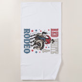 4 juli Rodeo Cowboy Strandlaken (Voorkant)