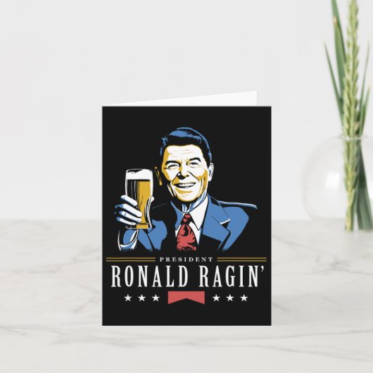 4 juli Ronald Ragin Grappig Bier Kaart (Voorkant)