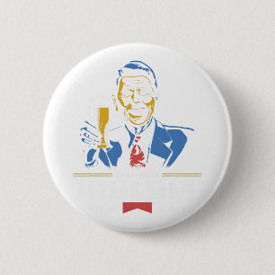 4 juli Ronald Ragin Grappig Bier Ronde Button 5,7 Cm