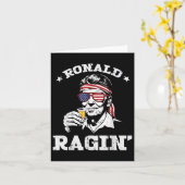 4 juli Ronald Ragin Grappig Juli Vierde Partij M Kaart (Gele Bloem)